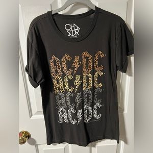 Chaser AC/DC cheetah print t shirt